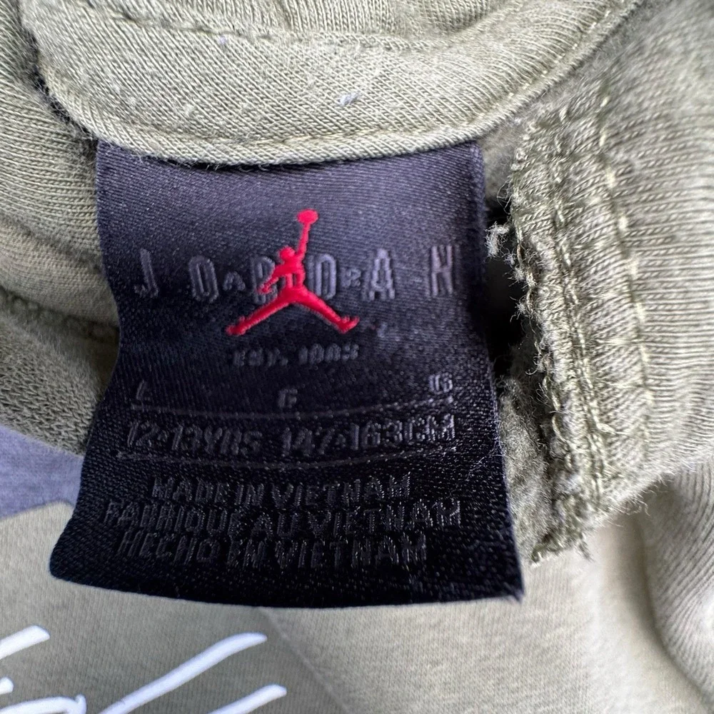 Air Jordan Hoodie Youth Large Green Hooded Sweatshirt Casual‎ Jumpman Flight